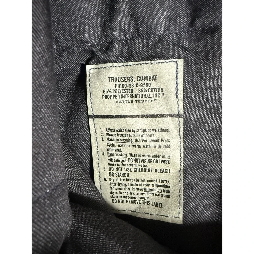 Propper Public Safety Pants Mens XL‎ Long Blue Ripstop Combat Cargo Button Fly